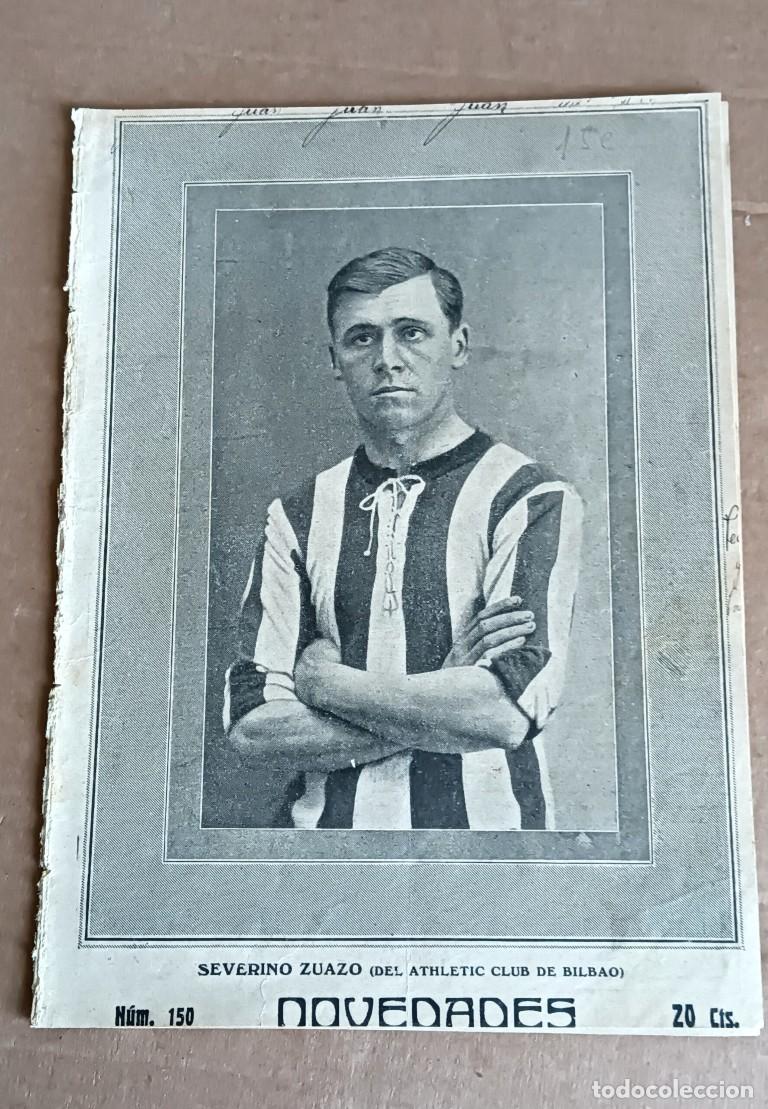 Coleccionismo de Revistas y Peri&oacute;dicos: NOVEDADES Severino Zuazo del Athletic Club de Bilbao Domingo 5 de mayo de 1912