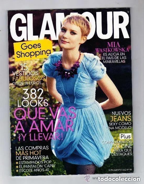 Coleccionismo de Revistas y Peri&oacute;dicos: GLAMOUR GOES SHOPPING N 13 &middot; ABRIL 2010 &middot; Suplemento del N 90 - En portada Mia Wasikowska