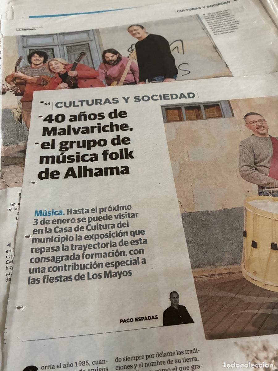 Collezionismo di Riviste e Giornali: Art&iacute;culo sobre MALVARICHE. M&Uacute;SICA FOLK MURCIA.