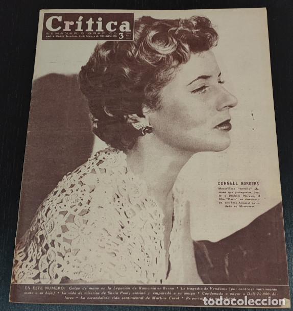 Coleccionismo de Revistas y Peri&oacute;dicos: REVISTA CRITICA 1955, ORSON WELLES NO PAGA LA CUENTA, LOLA FLORES, HIJOS DEL TERCER REICH, ANGELILLO