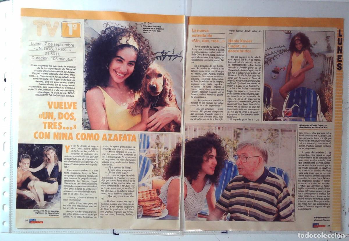 Coleccionismo de Revistas y Peri&oacute;dicos: NINA EUROVISION UN DOS TRES 1 2 3 OT xavier cugat jenny mayra gomez kemp era 1987 1988
