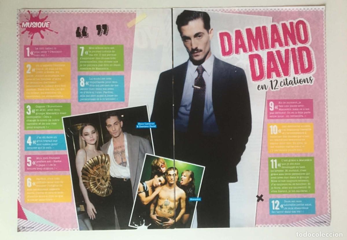 Coleccionismo de Revistas y Peri&oacute;dicos: Damiano David M&aring;neskin & Dove Cameron Magazine Clipping A3 - YouStar Magazine France Music