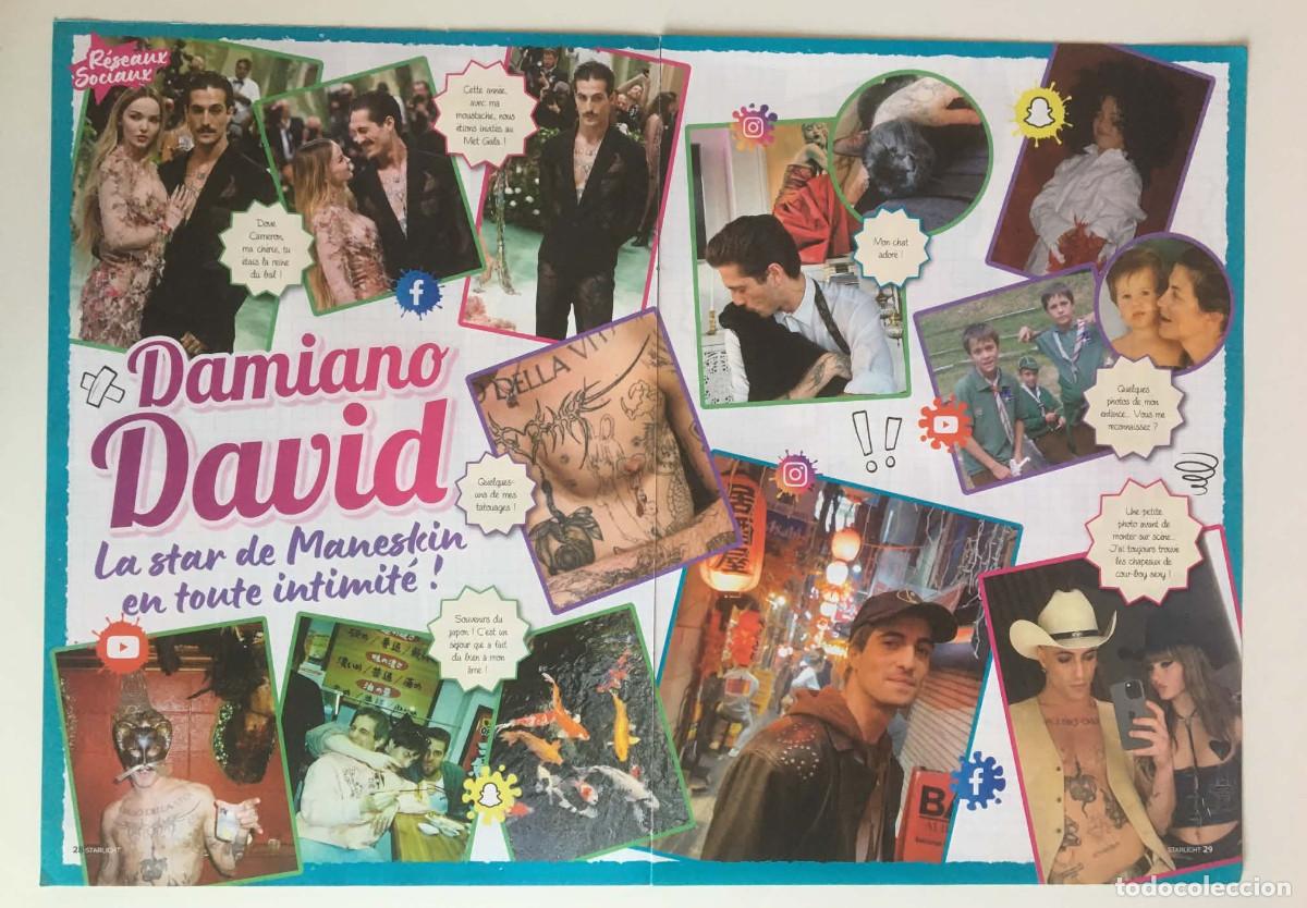 Coleccionismo de Revistas y Peri&oacute;dicos: Damiano David M&aring;neskin & Dove Cameron Magazine Clipping A3 - StarLight Magazine France Music