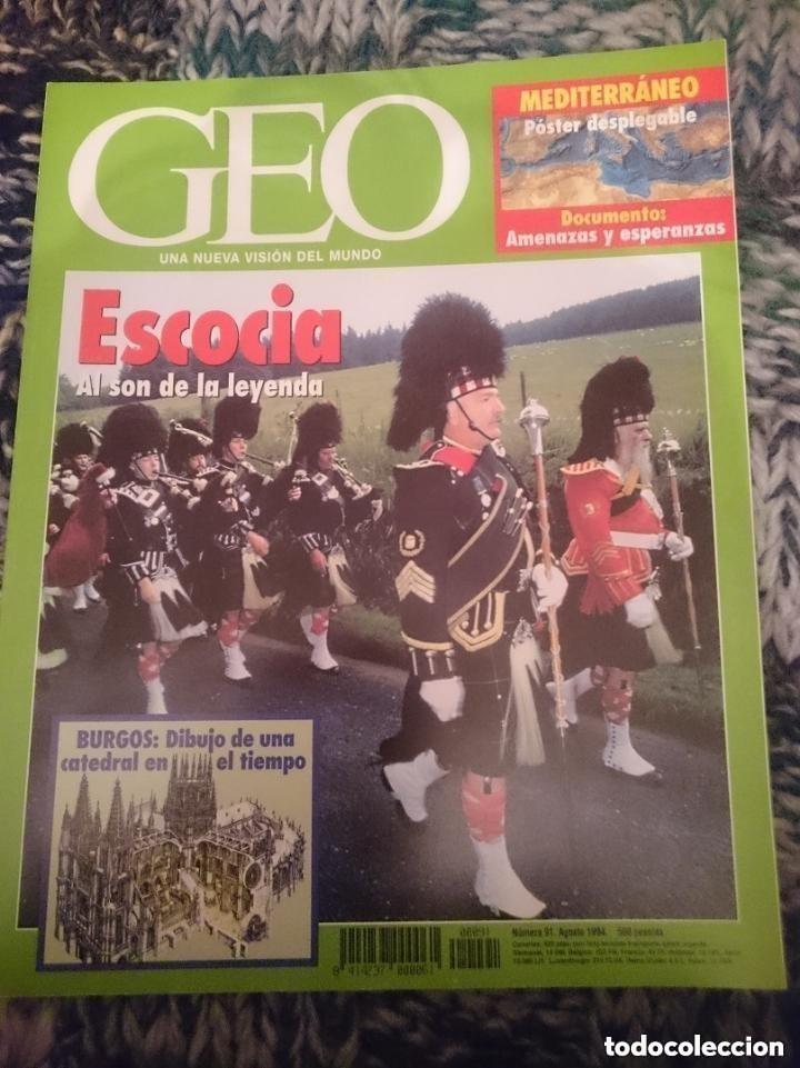 Sammeln von Zeitschriften und Zeitungen: GEO - N 91 -AGOSTO 1994 -ESCOCIA - MEDITERRANEO - BURGOS CATEDRAL - CAPOEIRA - CINE CHINO