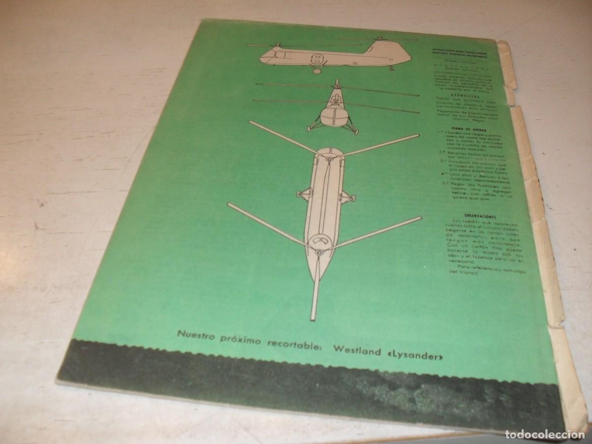 Coleccionismo de Revistas y Peri&oacute;dicos: BELLO RECORTABLA HELICOPTERO VERTOL HUP-2.REVISTA FLAPS 14,1961