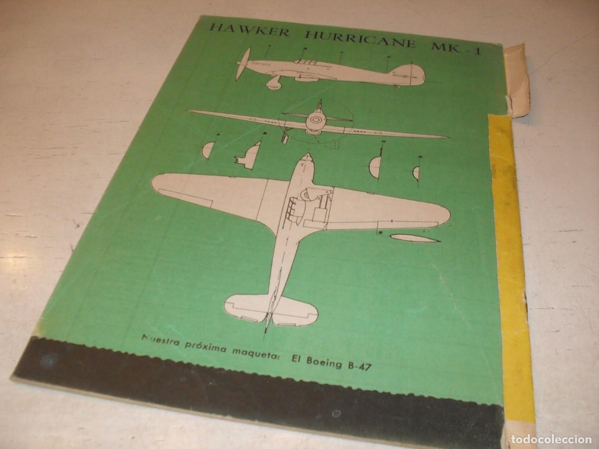 Coleccionismo de Revistas y Peri&oacute;dicos: BELLO RECORTABLE MAQUETA HAWKER HURRICANE MK 1.REVISTA FLAPS 19,1961