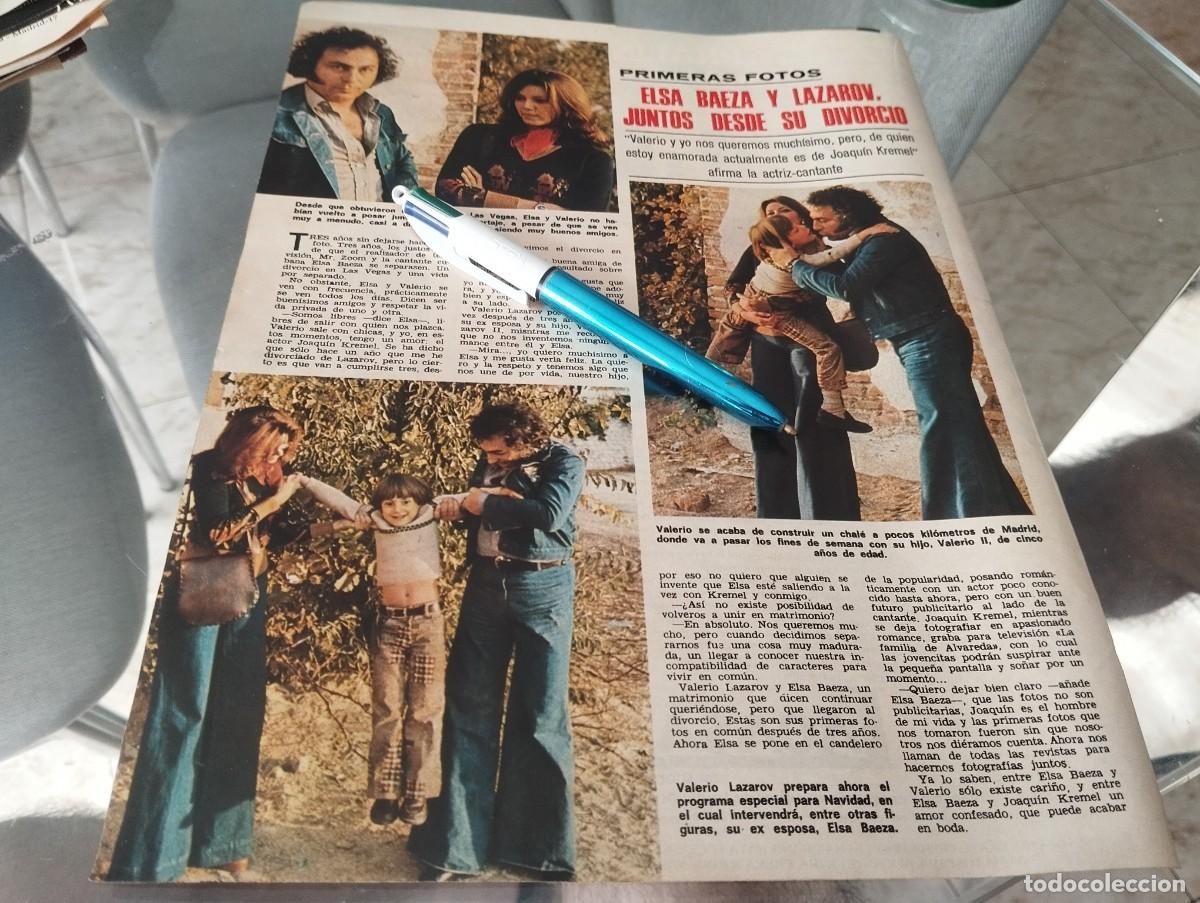 Coleccionismo de Revistas y Peri&oacute;dicos: ELSA BAEZA Y LAZAROV REVERSO TURRON LACASA RECORTE REVISTA 1975