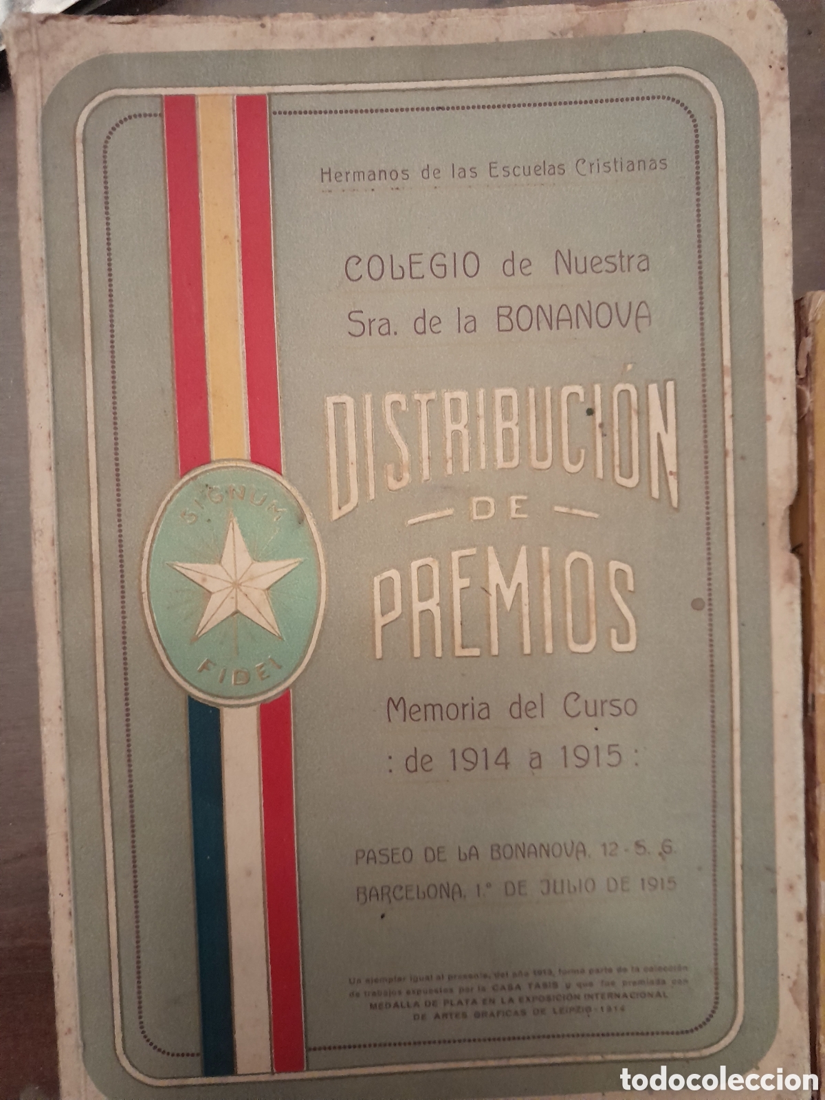 Coleccionismo de Revistas y Peri&oacute;dicos: Memoria colegio Bonanova 1914 /1915 'distribuci&oacute;n de premios