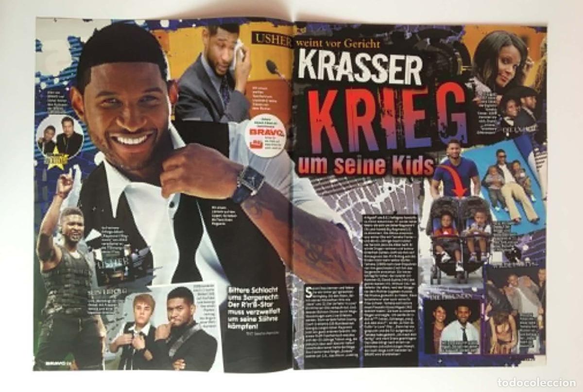 Collezionismo di Riviste e Giornali: Usher 2-Page Vintage Article/Clipping German Bravo Magazine Early 2010s Pop Culture Memorabilia