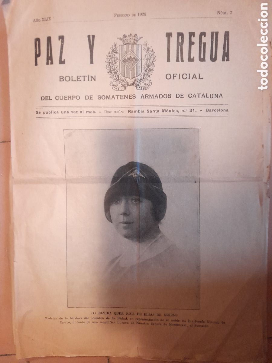 Coleccionismo de revistas y peri&oacute;dicos: Paz y tregua n. 2!! Revista Somatenes 1926