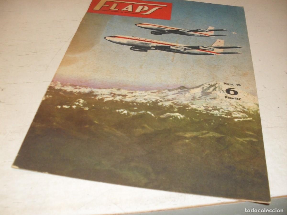 Coleccionismo de Revistas y Peri&oacute;dicos: BELLA LAMINA,IDEAL PARA ENMARCAR:AVIONES BOEING 707/ALAS Y BLASONES .REVISTA FLAPS 16,1961