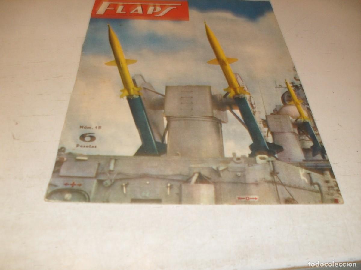 Coleccionismo de Revistas y Peri&oacute;dicos: BELLA LAMINA,IDEAL PARA ENMARCAR:MISILES/EMBLEMAS .REVISTA FLAPS 15,1961