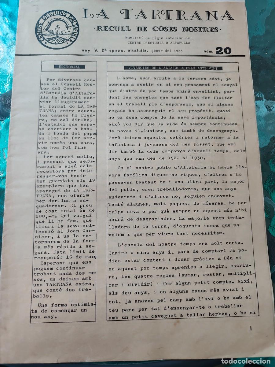 Coleccionismo de Revistas y Peri&oacute;dicos: Altafulla Revista La Tartrana n20