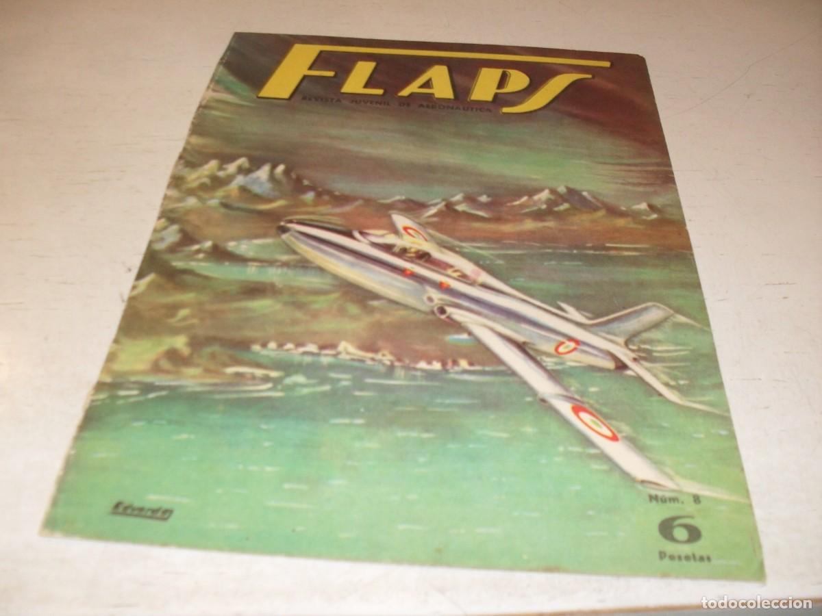 Coleccionismo de Revistas y Peri&oacute;dicos: BELLA LAMINA,IDEAL PARA ENMARCAR:AVION SOBRE LAGO/ESCARAPELAS.REVISTA FLAPS 8,1961