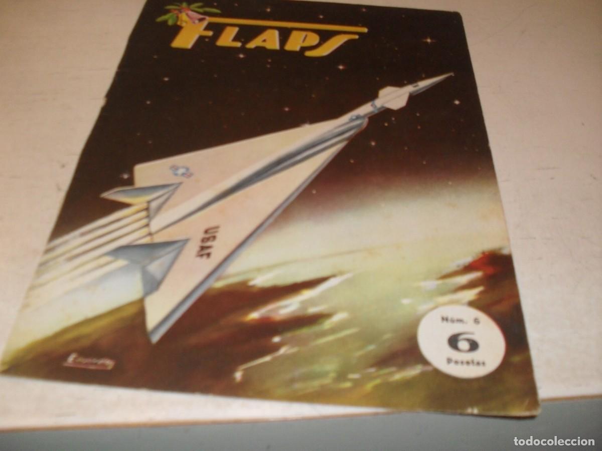 Coleccionismo de Revistas y Peri&oacute;dicos: BELLA LAMINA,IDEAL PARA ENMARCAR:AVION FUTURISTA/ESCARAPELAS,REVISTA FLAPS 6,1961