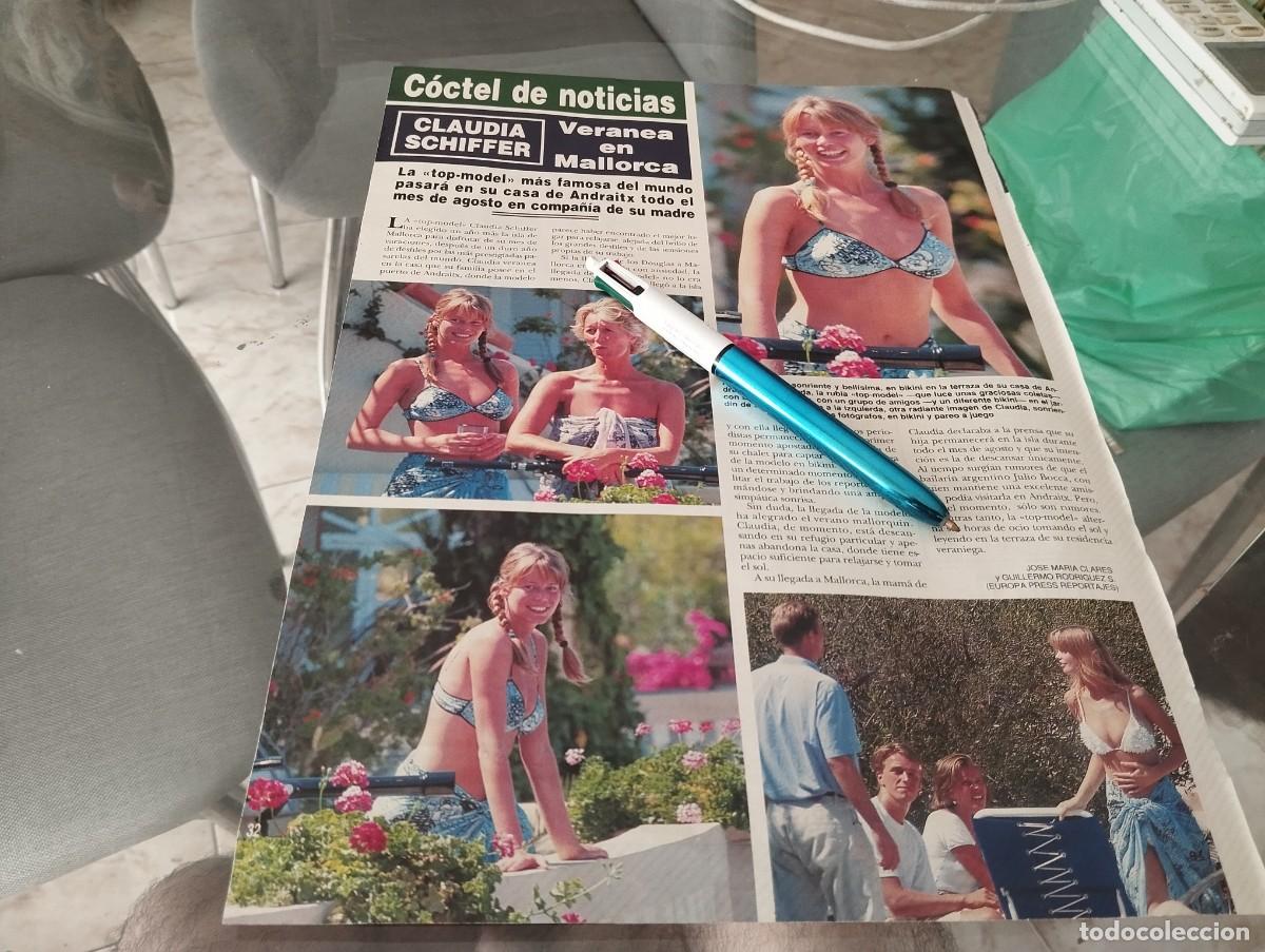 Coleccionismo de revistas y peri&oacute;dicos: TOP MODEL CLAUDIA SCHIFFER EN MALLORCA RECORTE REVISTA 1993