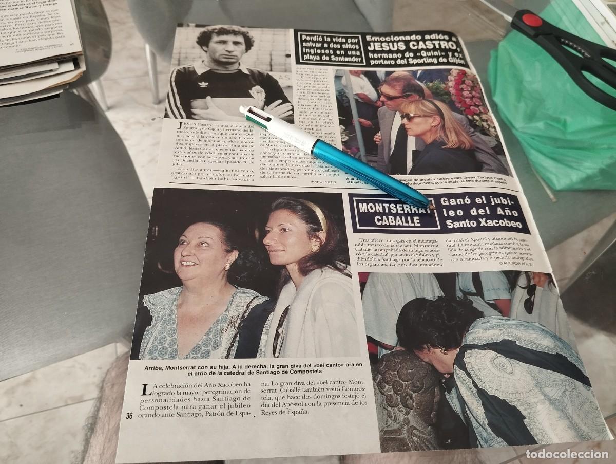 Coleccionismo de revistas y peri&oacute;dicos: JESUS CASTRO HERMANO QUINI, MONTSERRAT CABALLE RECORTE REVISTA 1993