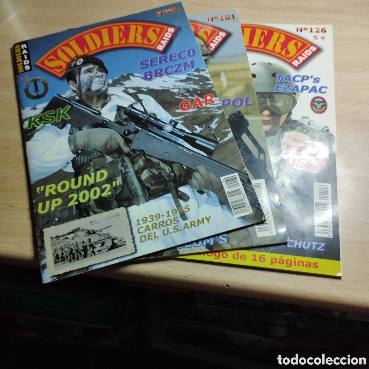 Coleccionismo de Revistas y Peri&oacute;dicos: Lote X3 ejemplares Revista Soldiers Raids. N&uacute;meros 89,101 y 126