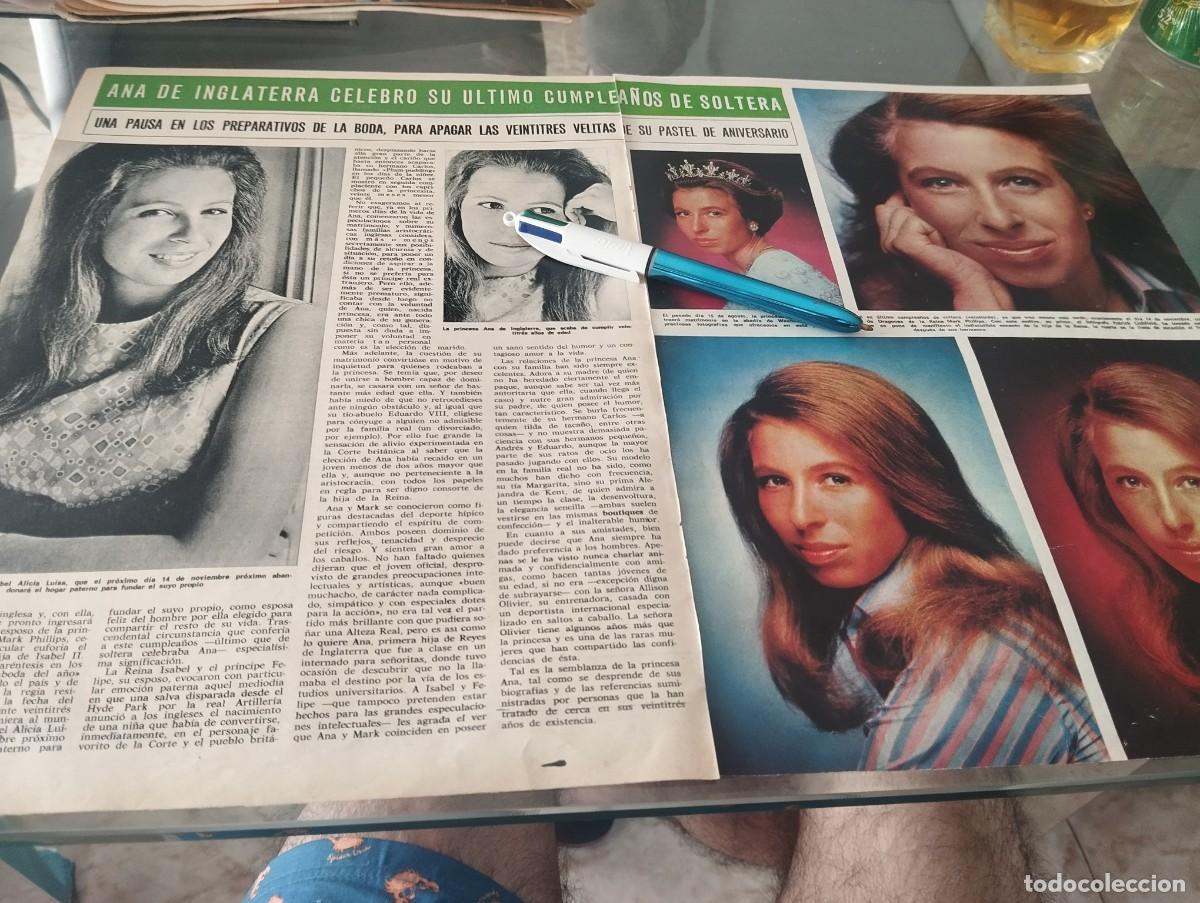 Sammeln von Zeitschriften und Zeitungen: PRINCESA ANA DE INGLATERRA 2 P&Aacute;G REVERSO RAPHAEL Y NATALIA RECORTE REVISTA 1973