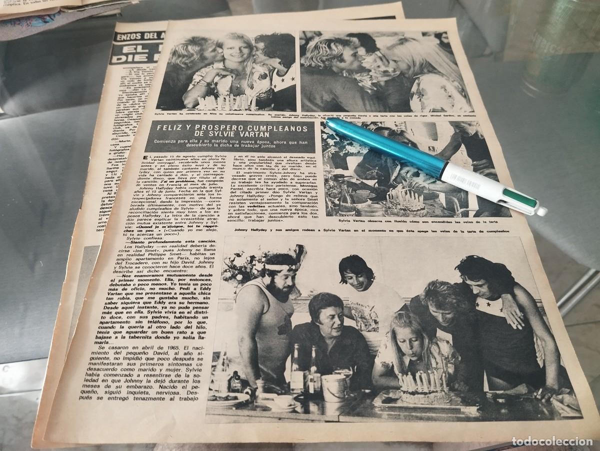 Collezionismo di Riviste e Giornali: SYLVIE VARTAN CUMPLEA&Ntilde;OS REVERSO ELIZABETH TAYLOR DIVORCIO 3 P&Aacute;GINAS RECORTE REVISTA 1973
