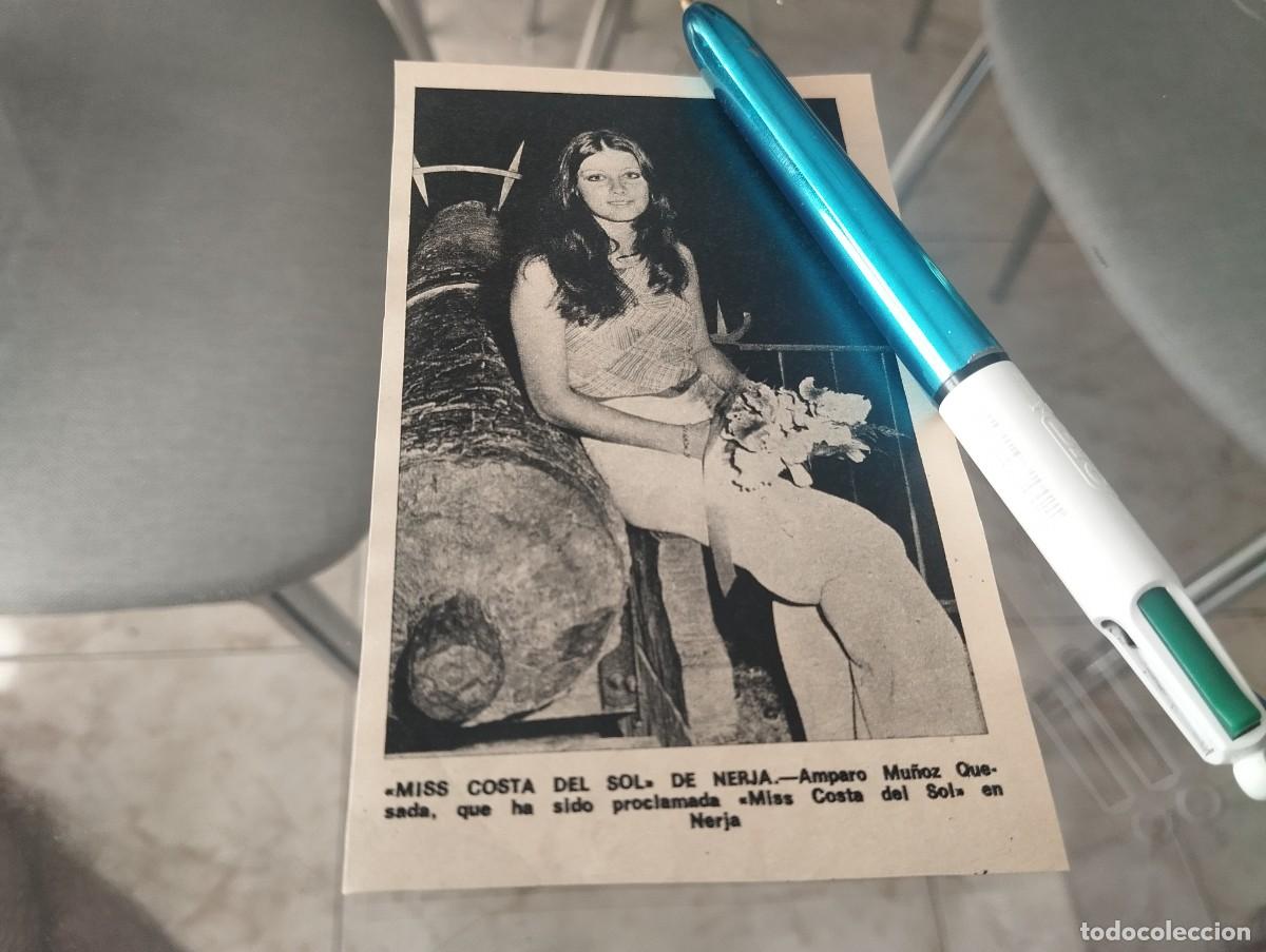 Coleccionismo de revistas y peri&oacute;dicos: MISS COSTA DEL SOL AMPARO MU&Ntilde;OZ QUESADA RECORTE REVISTA 1973