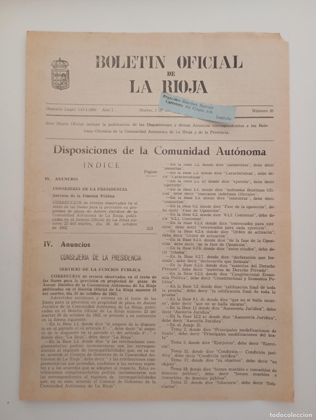 Coleccionismo de Revistas y Peri&oacute;dicos: REVISTA LA RIOJA. TDKR91
