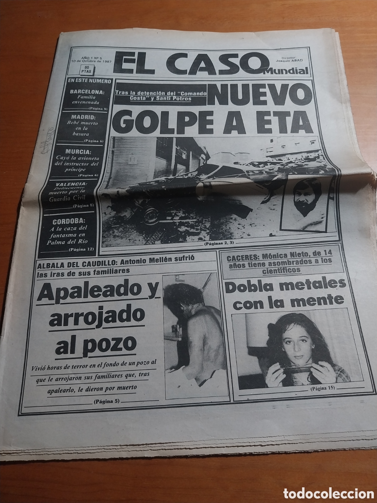 Coleccionismo de Revistas y Peri&oacute;dicos: EL CASO 1987 FANTASMA EN PALMA DEL RIO. ALBALA DEL CAUDILLO. ALMACENES ARIAS.