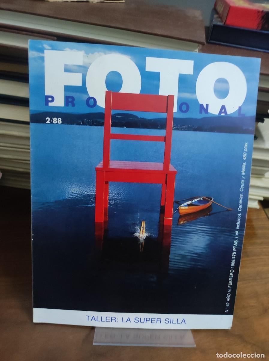Coleccionismo de Revistas y Peri&oacute;dicos: Foto Profesional N.&ordm; 62 Febrero 1988 Portada / Taller: &rdquo;La S&uacute;per Silla&rdquo; (ic&oacute;nica imagen concep