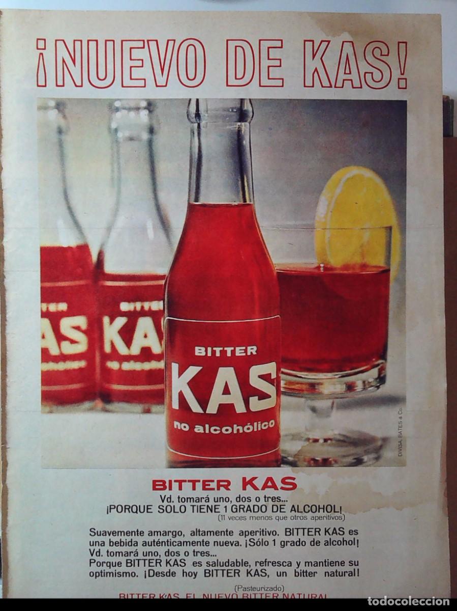 Coleccionismo de Revistas y Peri&oacute;dicos: ANUNCIO BITTER KAS 1966 EL PRIMER ANUNCIO