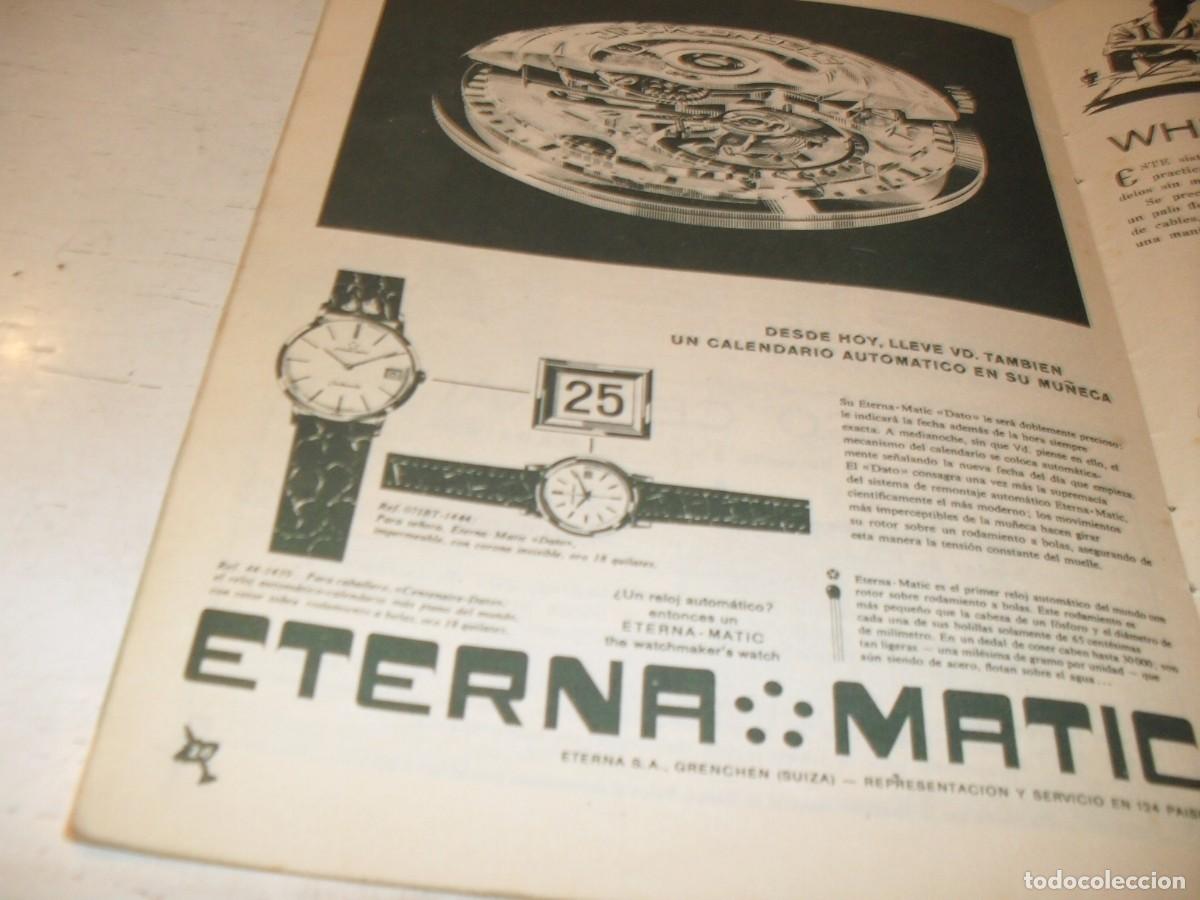 Collezionismo di Riviste e Giornali: BELLA LAMINA PUBLICITARIA RELOJ ETERNA MATIC.REVISTA FLAPS 7,1961