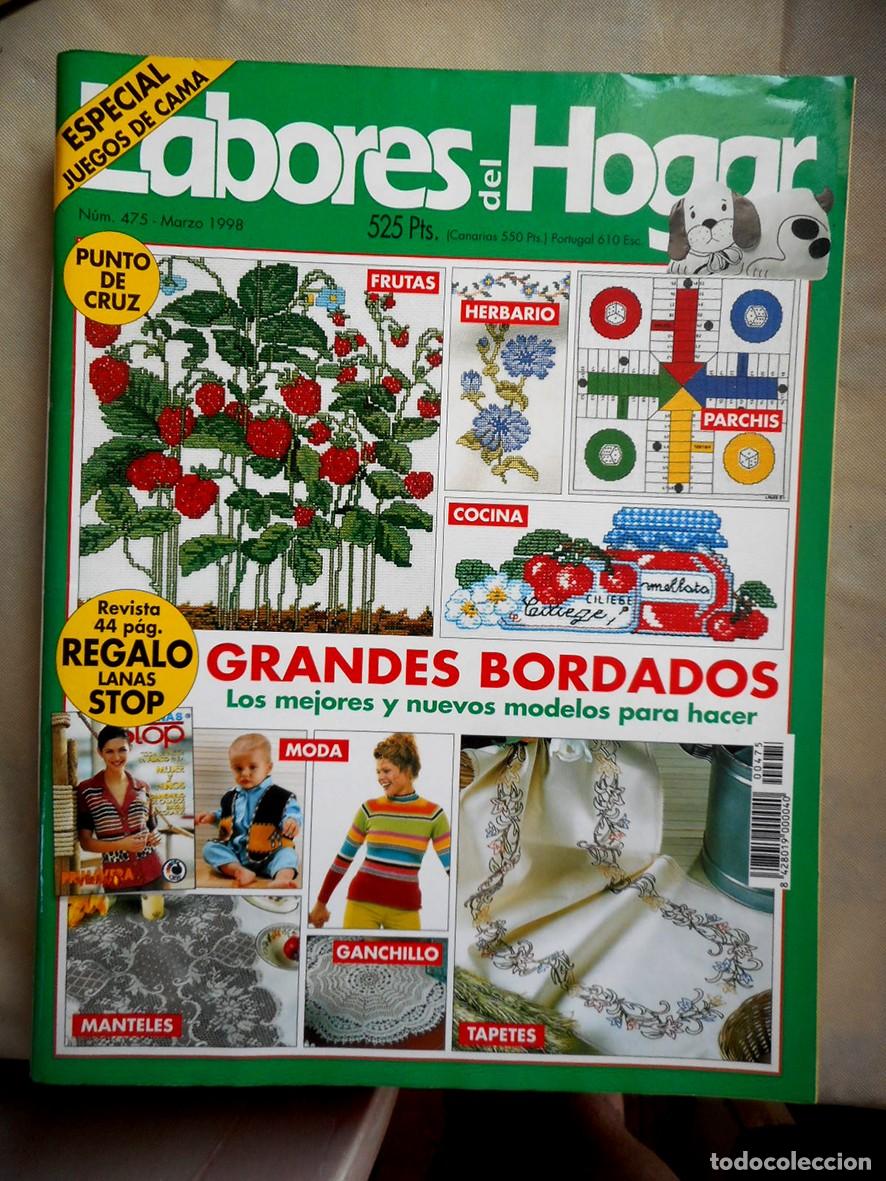Colecionismo de Revistas e Jornais: REVISTA LABORES DEL HOGAR N&ordm;475 (MARZO 1998) -INCLUYE PATRONES-