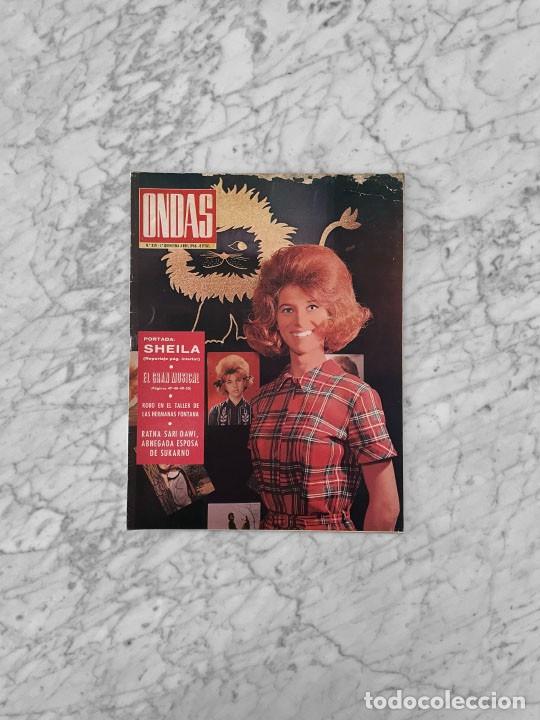 Collezionismo di Riviste e Giornali: ONDAS - 1966 - JAIME DE MORA, LESLIE LANGLEY, SONIA BRUNO, JOHNNY HALLYDAY, SHEILA, LOS BRAVOS