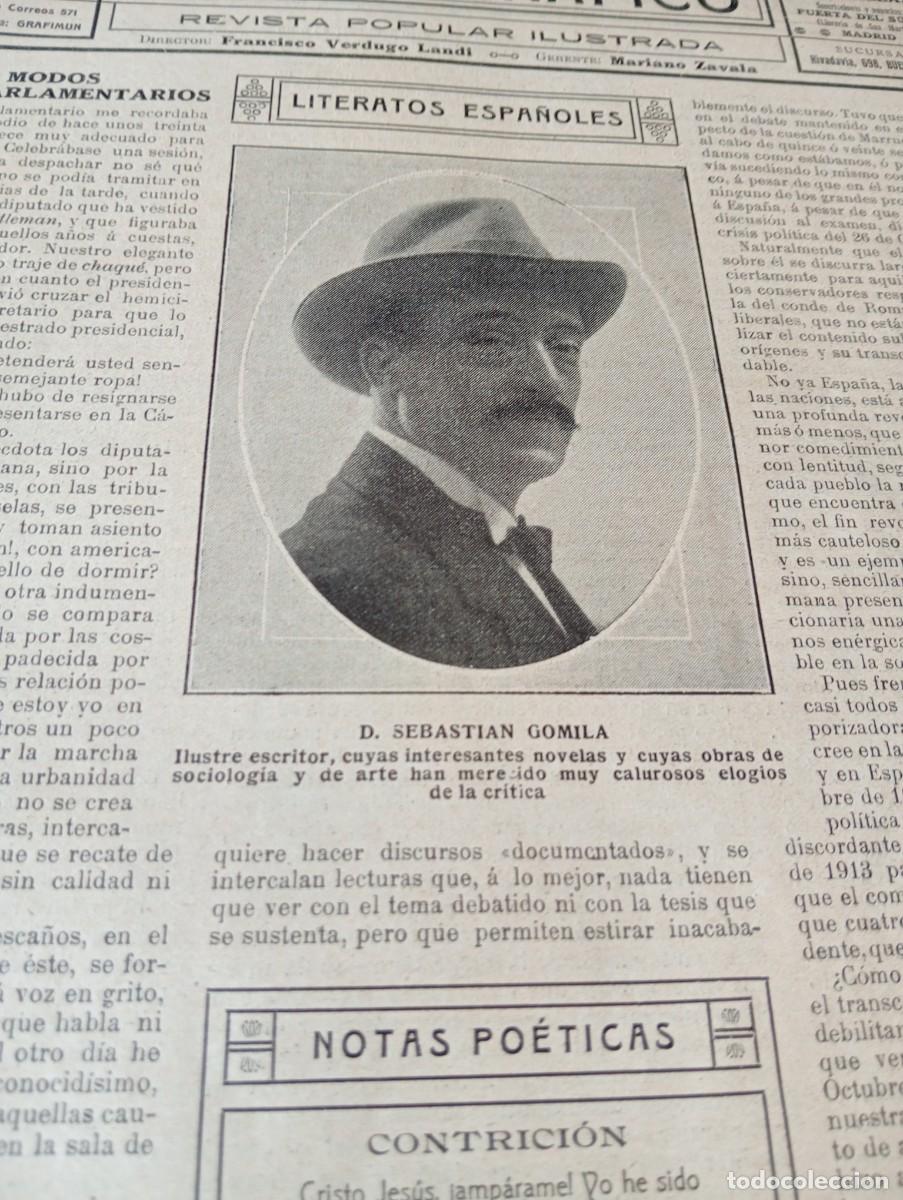 Coleccionismo de Revistas y Peri&oacute;dicos: REVISTA ENTERA A&Ntilde;O 1914 LUIS GOMILA JUAN VAZQUEZ MELLA CULTURA OBRERA UNION INDUSTRIAL DE BARCELONA