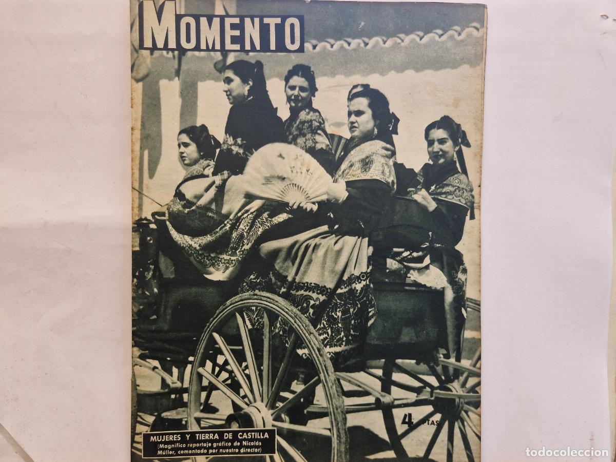 Coleccionismo de revistas y peri&oacute;dicos: REVISTA. MOMENTO. MUJERES Y TIERRAS DE CASTILLA. 27 DE MAYO 1954