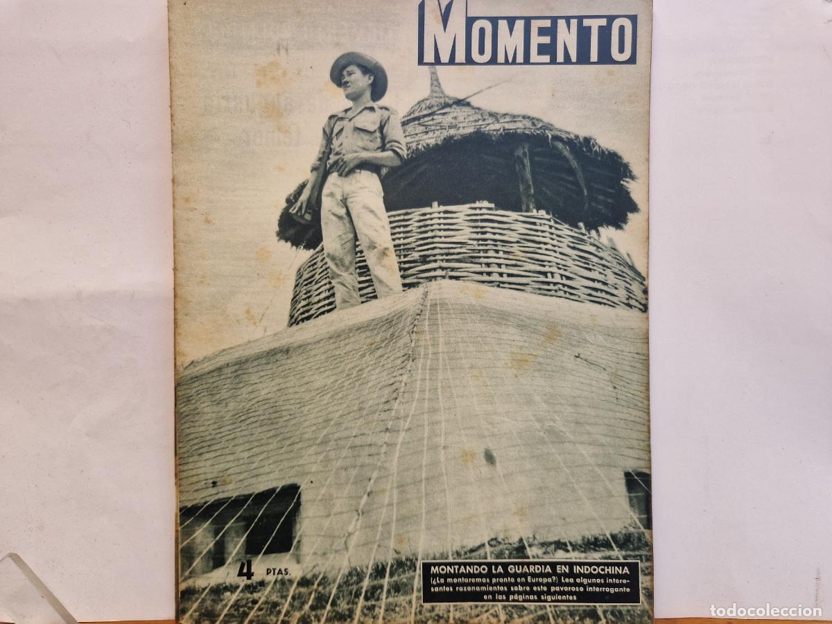 Collectionnisme de Revues et Journaux: REVISTA. MOMENTO. MONTANDO LA GUARDIA EN INDOCHINA. 29 DE ABRIL 1954