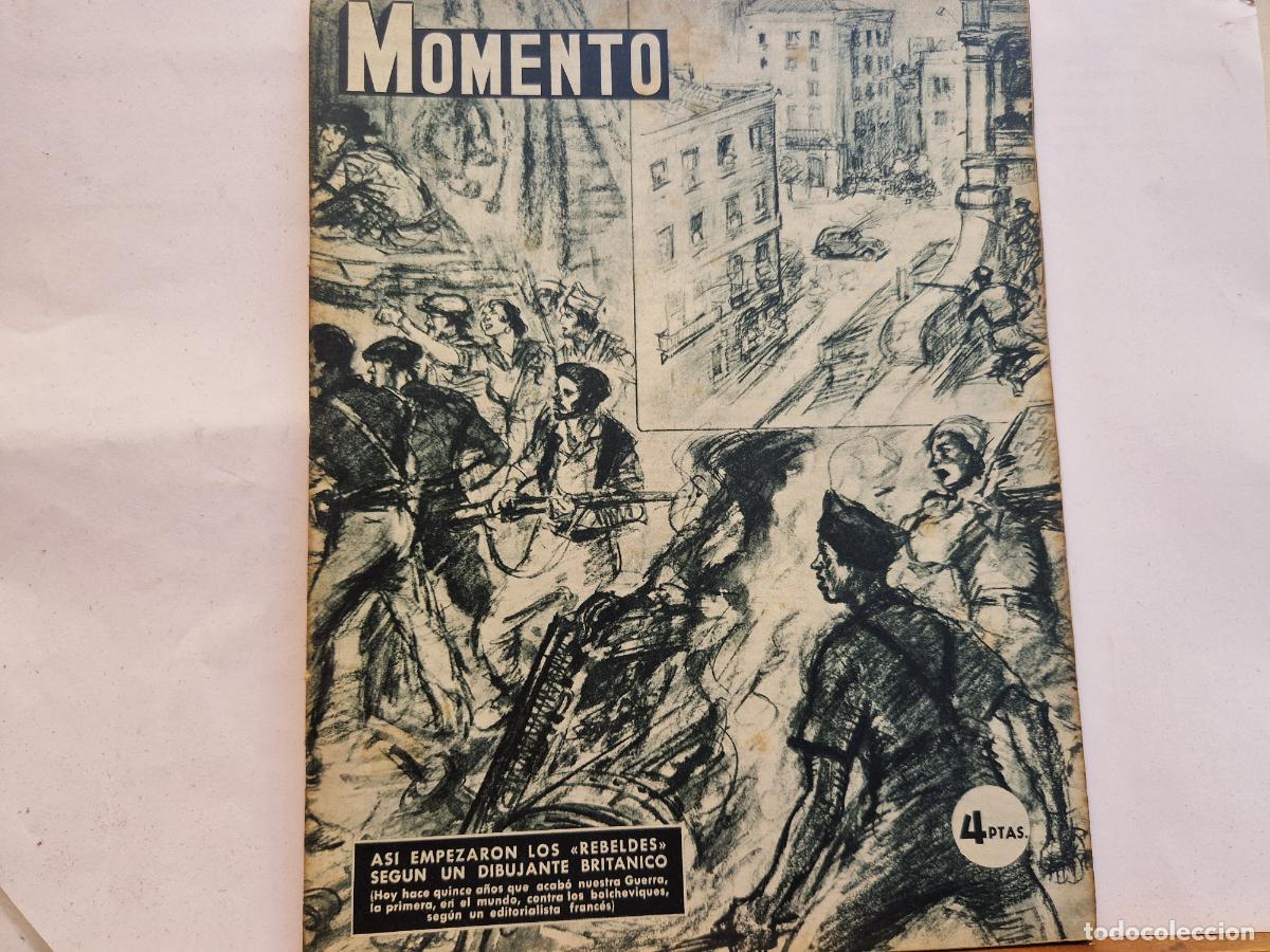 Collectionnisme de Revues et Journaux: REVISTA. MOMENTO. ASI EMPEZARON LOS REBELDES. 1 DE ABRIL 1954