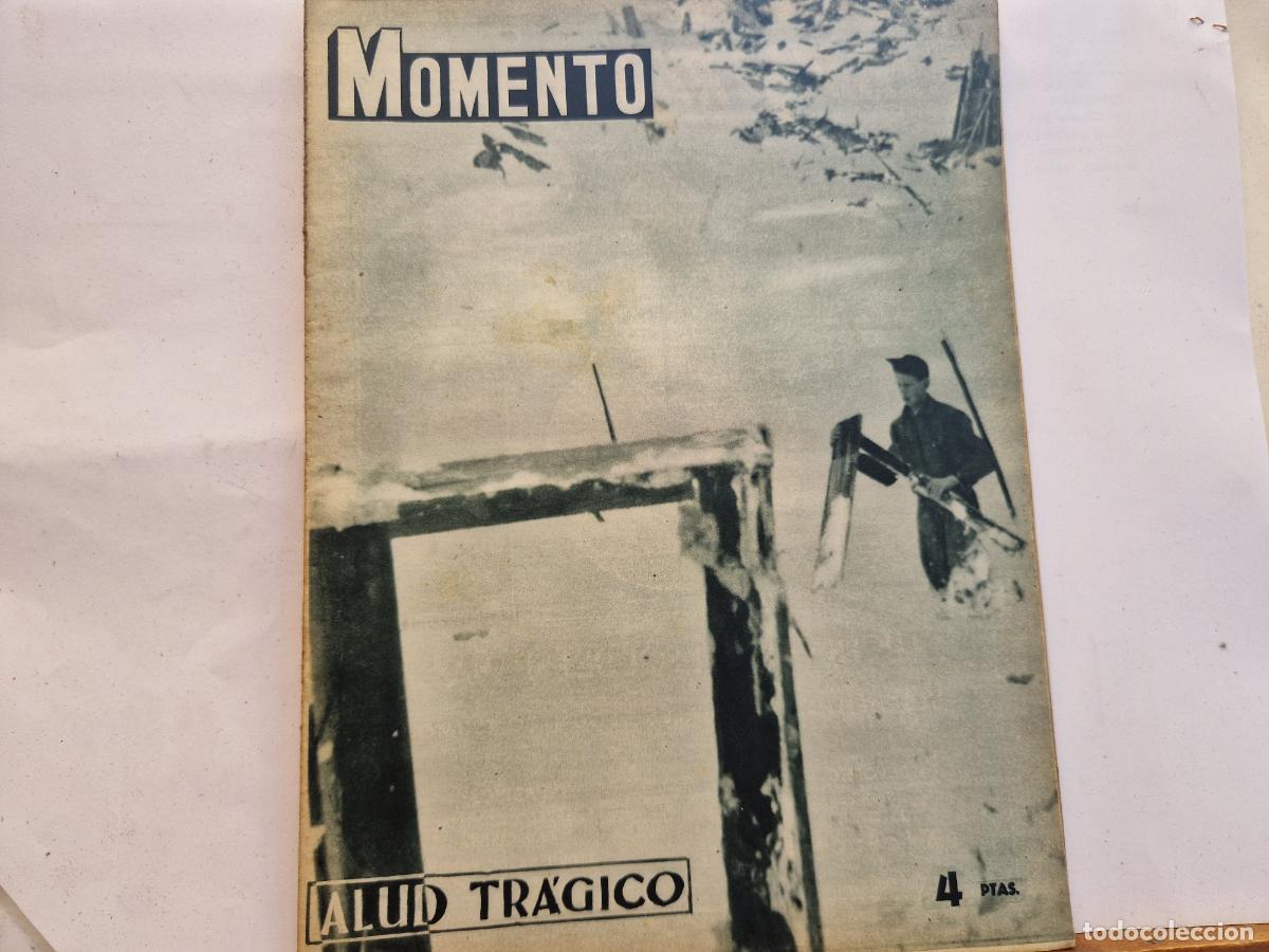 Coleccionismo de Revistas y Peri&oacute;dicos: REVISTA. MOMENTO. ALUD TRAGICO. 27 DE MAYO. 1954