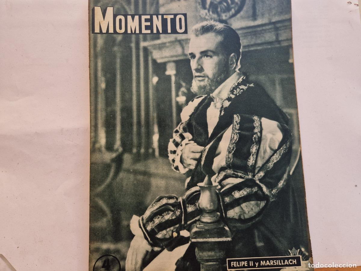 Coleccionismo de Revistas y Peri&oacute;dicos: REVISTA. MOMENTO. FELIPE II Y MARSILLACH. 14 DE ENERO. 1954