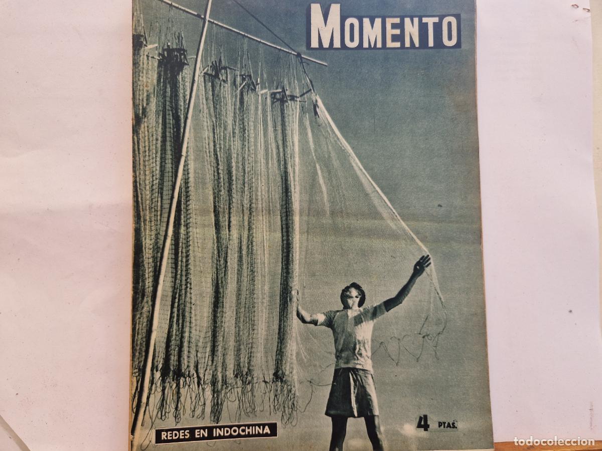 Coleccionismo de Revistas y Peri&oacute;dicos: REVISTA. MOMENTO. REDES EN INDOCHINA 7 DE ENERO. 1954