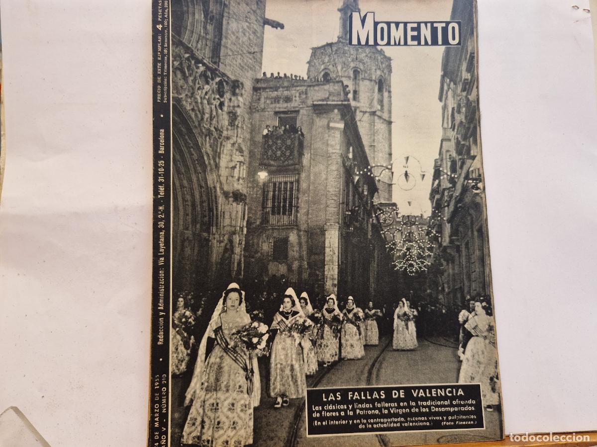 Coleccionismo de Revistas y Peri&oacute;dicos: REVISTA. MOMENTO. LAS FALLAS DE VALENCIA. 24 DE MARZO 1955