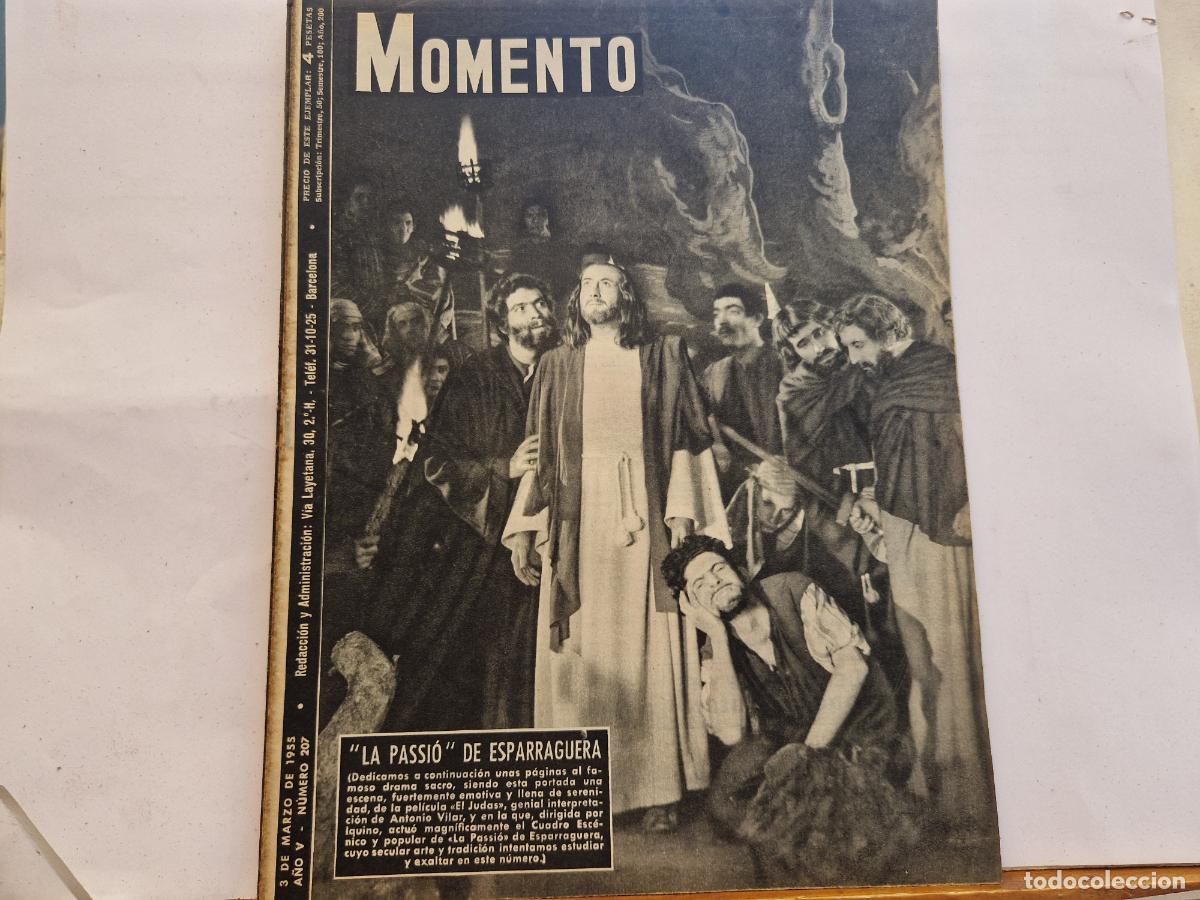 Coleccionismo de Revistas y Peri&oacute;dicos: REVISTA. MOMENTO. LA PASSIO DE ESPARRAGUERA .3 DE MARZO 1955