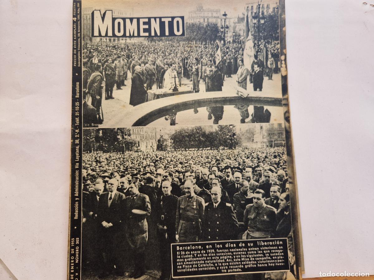 Coleccionismo de revistas y peri&oacute;dicos: REVISTA. MOMENTO. BARCELONA EN LOS DIAS DE SU LIBERACION. 27 DE ENERO 1955