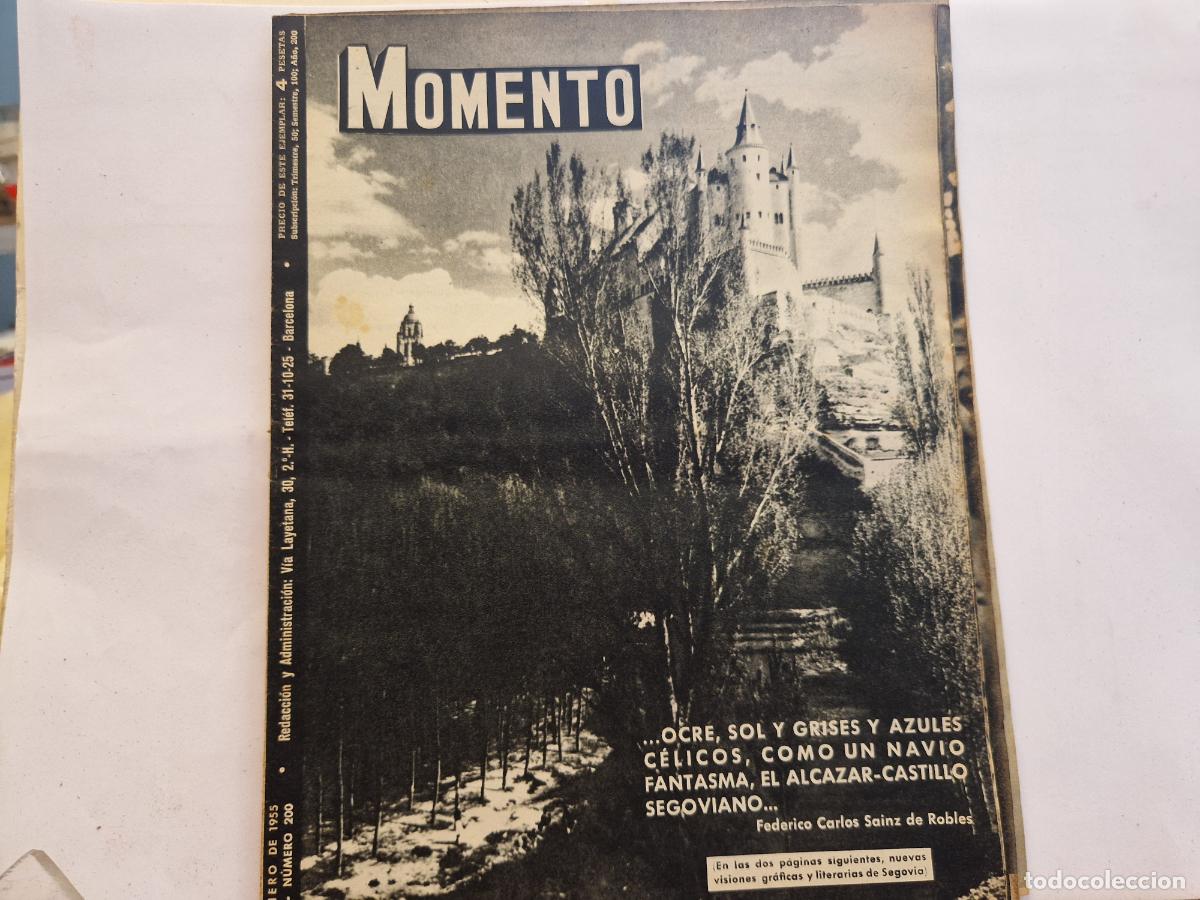 Coleccionismo de revistas y peri&oacute;dicos: REVISTA. MOMENTO. OCRE, SOL Y GRISES Y AZUELES CELICOS. 13 DE ENERO 1955