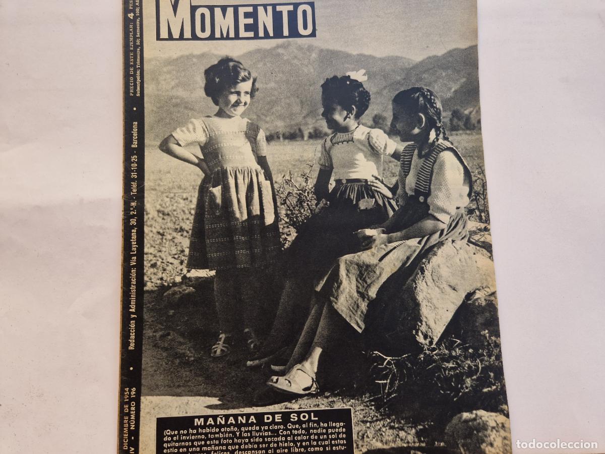 Coleccionismo de revistas y peri&oacute;dicos: REVISTA. MOMENTO. MA&Ntilde;ANA DE SOL. 16 DE DICIEMBRE 1954