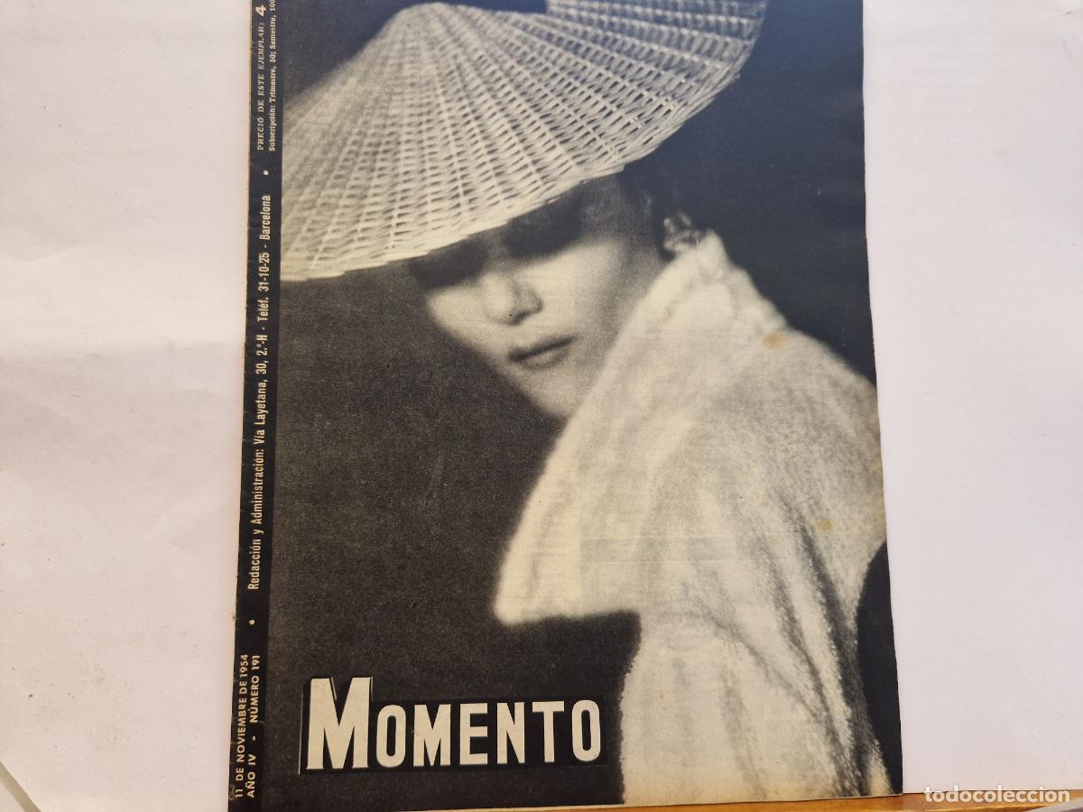 Coleccionismo de revistas y peri&oacute;dicos: REVISTA. MOMENTO. EL NEGTOR EN FOTOGRAFIA. 11 DE NOVIEMBRE 1954