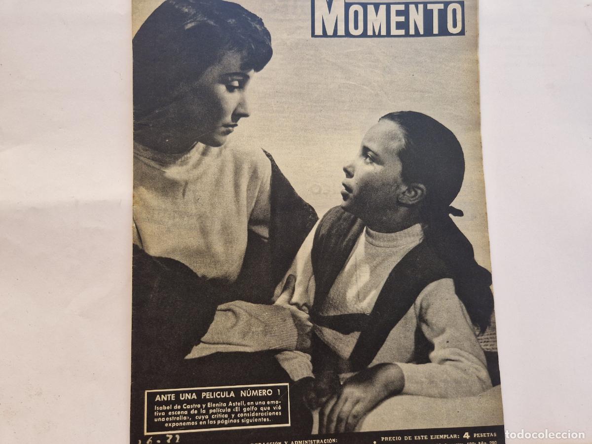 Coleccionismo de revistas y peri&oacute;dicos: REVISTA. MOMENTO. ANTE UNA PELICULA NUMERO 1. 4 DE OCTUBRE 1954