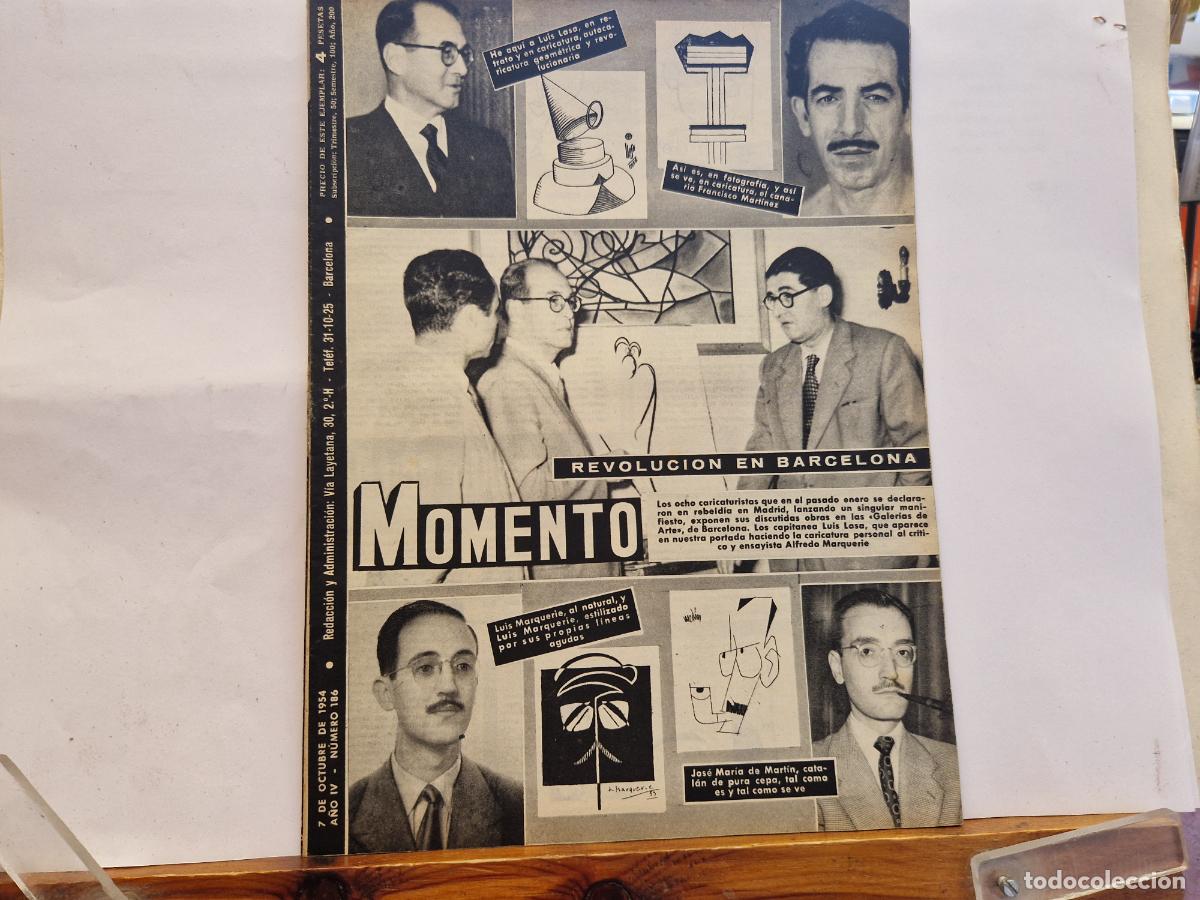 Coleccionismo de revistas y peri&oacute;dicos: REVISTA. MOMENTO. REVOLUCION EN BARCELONA. 7 DE NOVIEMBRE 1954