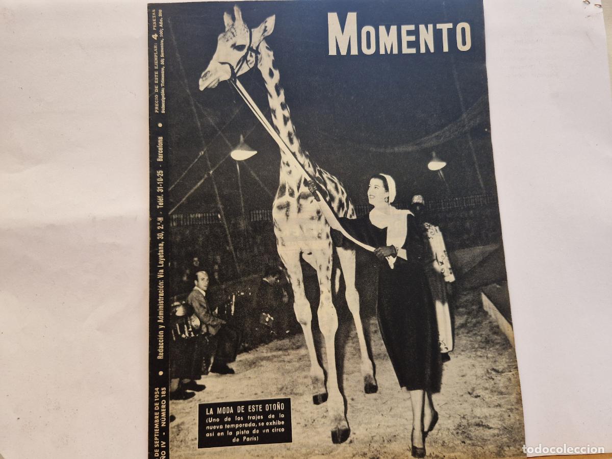 Coleccionismo de revistas y peri&oacute;dicos: REVISTA. MOMENTO. LA MODA DE ESTE OTO&Ntilde;O. 30 DE SEPTIEMBRE 1954