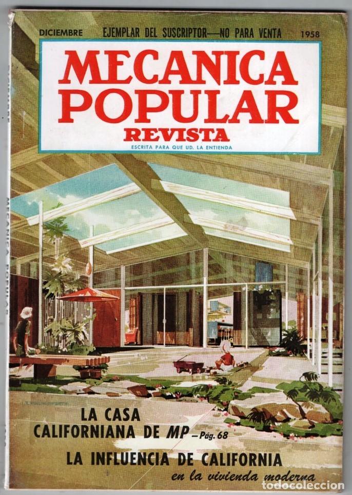Coleccionismo de revistas y peri&oacute;dicos: 1958 DICIEMBRE MECANICA POPULAR EL BUICK, CADILLAC, OLDSMOBILE y DE SOTO-INFLUENCIA CALIFORNIA 164 P