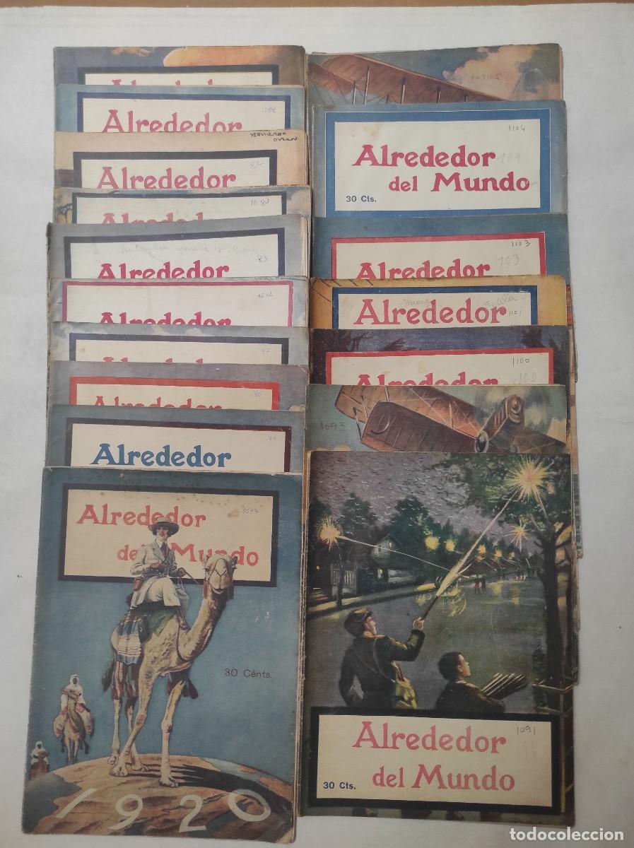Coleccionismo de revistas y peri&oacute;dicos: lote 16 REVISTAS ALREDEDOR DEL MUNDO 1920-21 ,n&ordm; 1073 A 1105 SALTEADOS